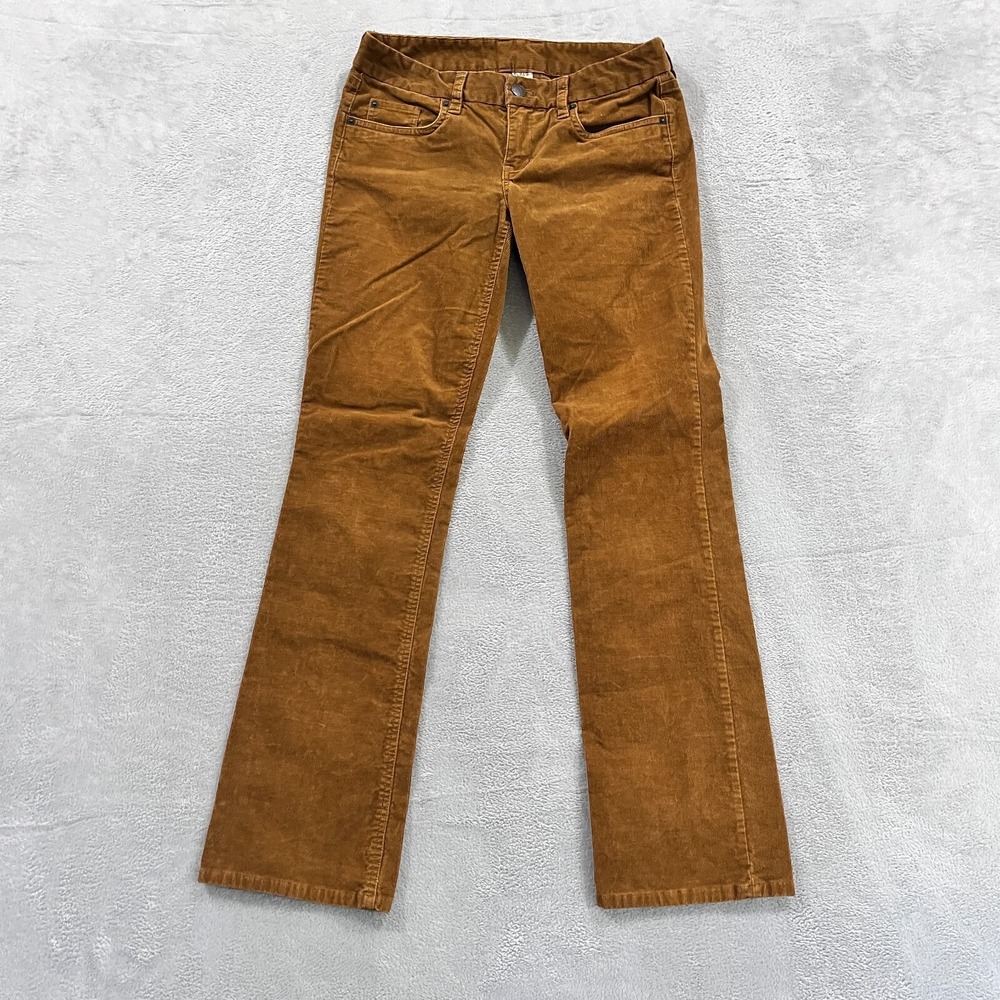 J Crew‎ Corduroy Boot Cut Pants Womens 28x32 Chino Khaki Brown Casual Western